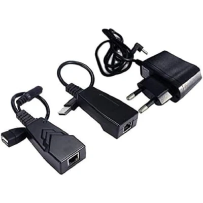 Bild av PremiumCord USB 2.0 förlängningsadapter via RJ45 upp till 100 m, Cat5e/Cat6, High Speed, strömförsörjning