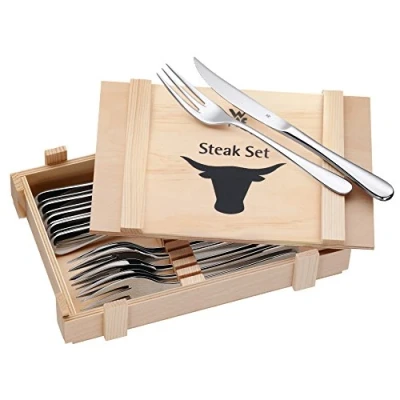Bild av WMF Biffbestick Set 1280239990 Renoverad Biffbestickset För 6 Personer 12 Styken Cromargan Rostfritt Stål