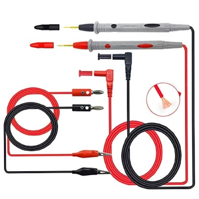 Bild av Senven Elec (2 set) multimeter elektronisk testlinje testkit tillbehör, alligatorklämma testsond verktyg, bananhuvud, för laboratorietestning, elektrisk testning