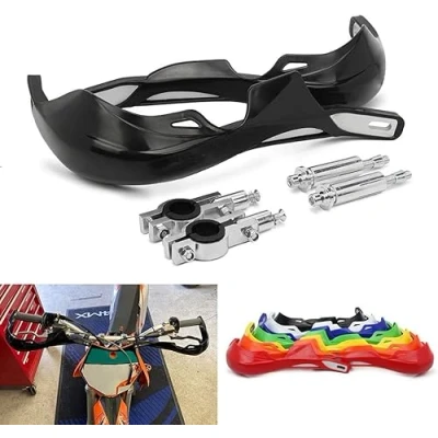 Bild av Motorcykel handskydd, 22 mm till 28 motorcykelhandtag för på Ron ATV Pit Bike Off Road Motocross Enduro MX svart