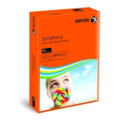 Bild av Xerox 003R93953 färgat skrivarpapper kopieringspapper symfony intensiv Din A4, 80 g/m², 500 ark per förpackning, orange