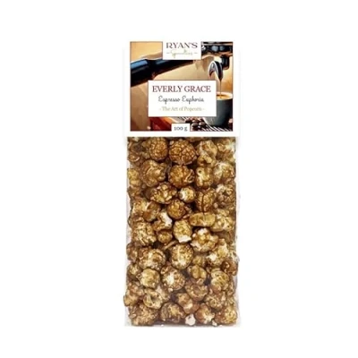 Bild av Everly Grace Popcorn espresso Euphoria, 100 g Popcornpåsar med karamell och från vår fabrik i Augsburg, Tyskland