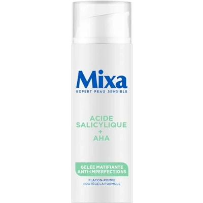 Bild av Mixa Mattgivande gelé mot impregneringar med salicylsyra + AHA fet hud och akne talgkontroll lätt uppfriskande sorbet textur antioxidantpumpflaska 50 ml