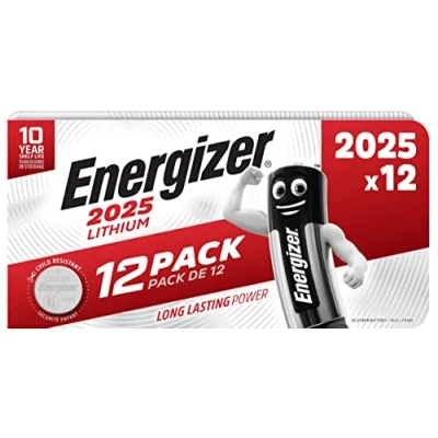 Bild av Energizer Knapcellebatteri CR 2025 Lithium 163 mAh 3 V 12 stk