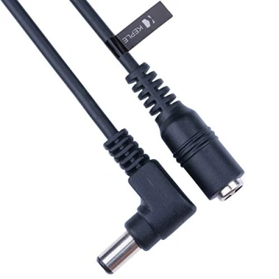 Bild av DC strömförlängningskabel rät vinkel 2,5 mm/5,5 mm hane till hona uttag 1 m/3,3 fot kontakt CCTV nätsladd adapter kompatibel med säkerhetskamera, IP kamera, DVR fristående, LED remsa, bildskärmar