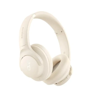 Bild av Soundcore by Anker Q20i hybrida hörlurar, aktiv brusreducering, trådlös over ear, Bluetooth, 40 timmars ANC speltid, högupplöst ljud, kraftfull bas, app anpassbar, Transparency läge