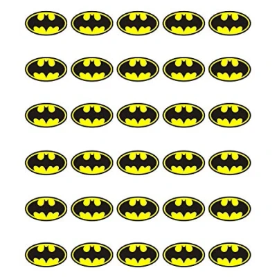 Bild av Ronnies Bakery Company Cupcake toppers med Batman logotyp, ätbart, våffelpapper, femotiv, 30 stycken