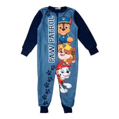 Bild av Paw Patrol jumpsuit för pojkar overall barn pyjamas långärmad blå, 122 128