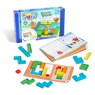 Bild av Learning Resources Numberblocks Lösare, Leksaker för 3 år gamla barn, 50 pussel med 4 spelnivåer, resespel, flerfärgad, HM96320UK
