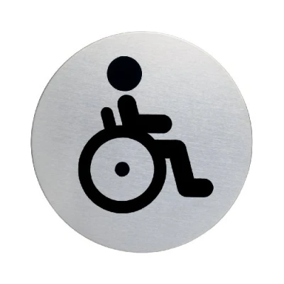 Bild av Durable 490623 symbolskylt &quot;RWC&quot;, Ø 83mm, silverfärgad