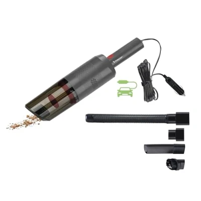 Bild av BEPER P202ASP402 Car Vacuum Cleaner, 75W, Handheld Cleaner with Plug, Accessories Included, 3 Meter Cable, 0.35L Tank and Washable HEPA Filter, Grey