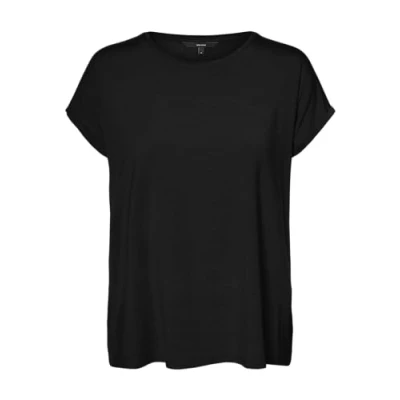 Bild av VERO MODA kvinnlig tubhalsduk VMAYA Plain SS TOP GA NOOS Curve, svart, M
