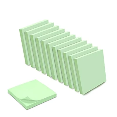 Bild av WAYTEX 1 200 självhäftande anteckningar, pastellgrön, 12 block med 100 ark 75 x mm