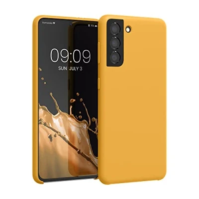 Bild av kwmobile Fodral kompatibelt med Samsung Galaxy S21 mjukt skyddande TPU silikonfodral mango