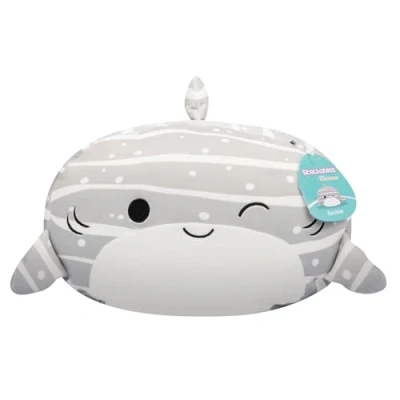 Bild av Squishmallows SQCR06550 Hajens Sachie 30 cm Stackables, officiell Jazwares plysch, supermjukt gosedjur