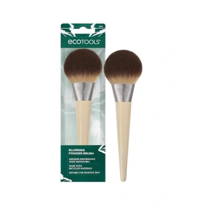 Bild av EcoTools sminkborste med suddig pulver, för löst och pressat stor heltäckande användning, fluffig, syntetiska borst, miljövänlig, grymhetsfri vegan, 1 st