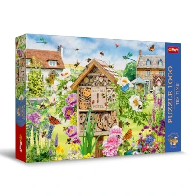 Bild av Trefl Premium Plus Quality Puzzle Tea Time: Hem för bin 1000 bitar, Serie med nostalgiska målade bilder, Perfekt passande vuxna och barn från 12 år