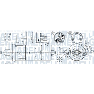 Bild av Startmotor Magneti marelli 063721584010