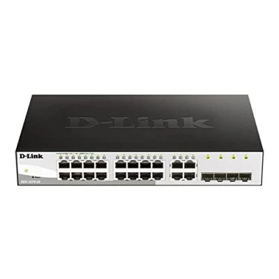 Bild av D Link Web Smart DGS 1210 20 Switch Administrerad 16 x 10/100/1000 + 4 Gigabit SFP skrivbordsmodell, rackmonterbar