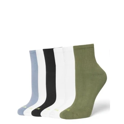 Bild av HUE Mini Crew socka för kvinnor, Oliv 6 pack, one size