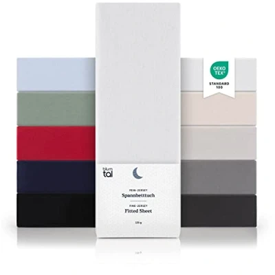 Bild av Blumtal Basics Fitted Sheet Topper sheet, 100% mjuk bomull, sängkläder, vit