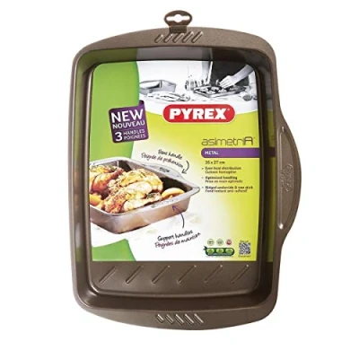 Bild av Pyrex Asimetria rektangulär ugnsform i metall med non stick 35 x 27 cm