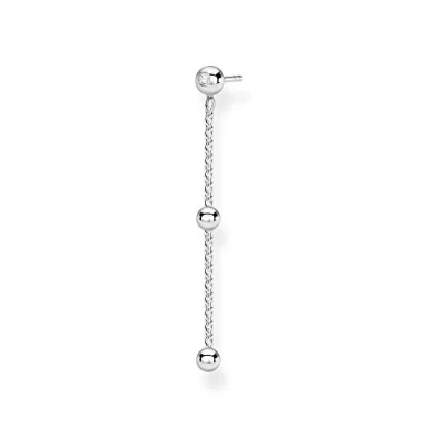 Bild av Thomas Sabo boucles d&#039;oreilles simples clous pierres blanches argent plaqué or H2141 414 14