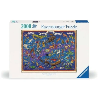 Bild av Ravensburger Constellations pussel 2 000 bitar stjärntecken karta unik softclick teknik ljusa, bländfria omtänksam present till pusselälskare
