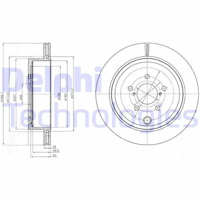 Bild av DELPHI BG4288 Disque de frein 290 18 5 ventilé huilé non traité sans roulement roue, bague ABS SUBARU: BRZ Coupe, Outback IV
