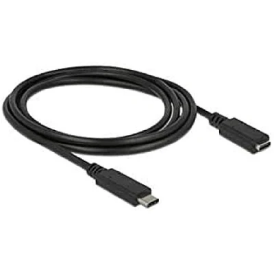Bild av DeLock Kab USB3.1 C&gt; USB typ C uttag förlängning 1,5 m svart kabel digital/data, 85534
