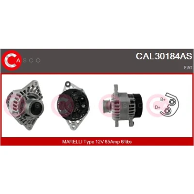 Bild av CASCO CAL30184AS Generator 12V 65A FIAT: Strada Pick up