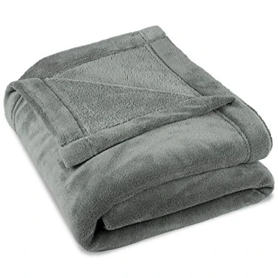 Bild av CelinaTex Fluffig gosig filt, XXL, 220 x 240 cm, silvergrå, soffa, varm, mjuk, mikrofiber, fleece, OEKO TEX Montreal