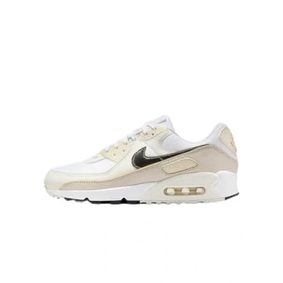 Bild av Nike Sportswear AIR MAX 90 Sneakers White/flat pewter/orewood brn summit, Storlek: 42.5, summit Konstmaterial/textil