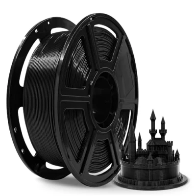 Bild av FLASHFORGE ABS PRO 3D skrivarfilament, hållbara värmebeständiga filament, 1 kg spole, dimensionell noggrannhet +/ 0,02 mm, stark och hållbar filament (svart)