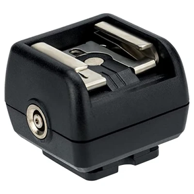 Bild av JJC Hot Shoe Flash adapter med PC Sync uttag kompatibel Studio på standard ISO kamera het sko eller multigränssnitt