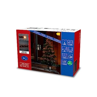 Bild av Konstsmide Christmas LED ljusslinga Micro bärnsten 600lågor 41,93m