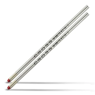 Bild av Cross 8518 5 original mini påfyllning för kulspetspennor, medium punkt, lämplig Tech3+ 2 pack, röd