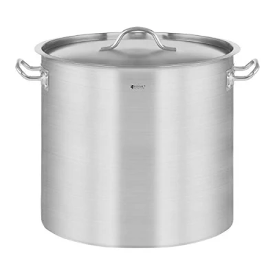 Bild av Royal Catering RCST 17E3 Gryta av rostfritt stål, induktionskastrull (17 liter, bottentjocklek 3,8 mm)