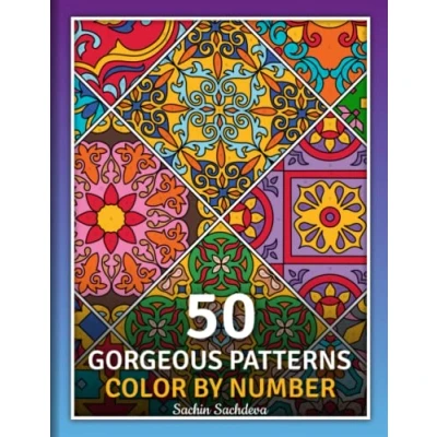 Bild av 50 Gorgeous Patterns: Color by Number Coloring Book for Adults Stress Relief and Relaxation
