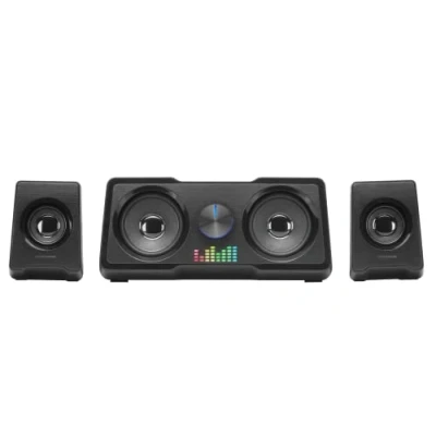 Bild av Mars Gaming MS22, kompakta spelhögtalare 2.2, RGB Flow, subwoofer 4 aktiva högtalare, DSP Sound 35 W, svart