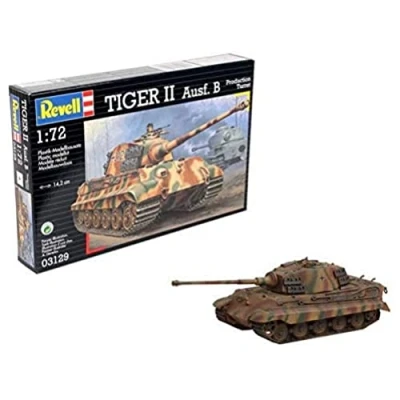 Bild av Revell Tiger II Ausf. B, 1:72, Plast, 144 styck, 10 År, Multifärg, Modell av militärt markgående fordon