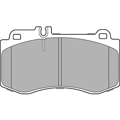 Bild av DELPHI LP2304 Jeu de plaquettes frein préparé pour indicateur d&#039;usure avec tôle anti bruit sans accessoires MERCEDES BENZ: Classe E Berline