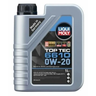 Bild av Liqui Moly Top Tec 6610 0W 20 1I Huile moteur 21660 TOYOTA: Yaris III 3/5 portes, Auris Break, Prius Plus, SUZUKI: SWIFT 4, SX4 II S Cross
