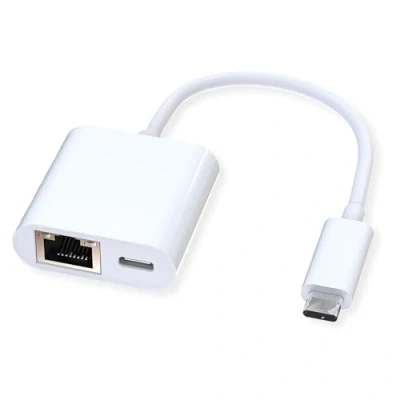 Bild av ROLINE USB 3.2 Gen 2 typ C till Gigabit Ethernet omvandlare + 1 x PD port, 100 W
