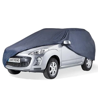 Bild av cartrend Helgarage &quot;New Generation&quot;, bilpresenning, väderbeständigt, tvättbart skydd, blå polyester, med förvaringsväska, för skåpbilar, Van: 535 x 210 172 cm