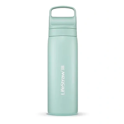 Bild av LifeStraw Go Series — Gourde filtrante en INOX 500 ml Pour les Voyages et l&#039;utilisation quotidienne. Élimine bactéries, parasites microplastiques, améliore le go?t, havsskum (vert)