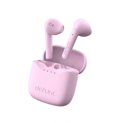 Bild av Defunc True Lite Pink Bluetooth 5.3 trådlöst headset med stereoljud, touch kontroll, inbyggda mikrofoner, 20 timmars uppspelningstid, USB C laddning, för iOS och Android telefon