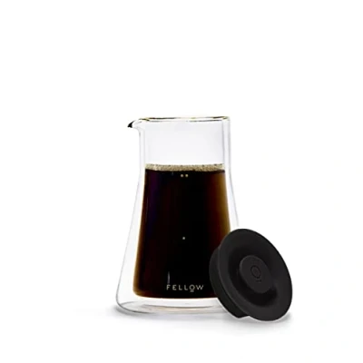 Bild av Fellow Stagg Kaffekaraff med dubbla väggar kärl för hällning över manuell kaffebryggare, handblåst borosilikatglas karaff, 57 ml genomskinlig kanna