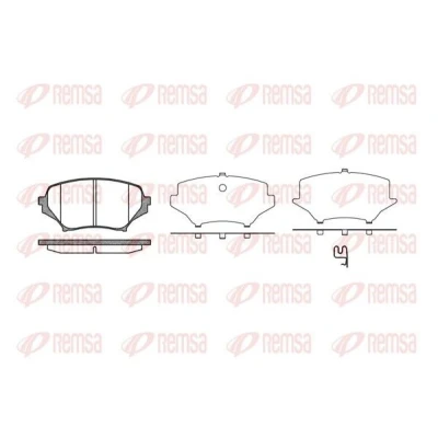 Bild av REMSA 1189.01 Jeu de plaquettes frein Essieu avant contact signal d&#039;usure inclus avec feuille collante accessoires, ressort