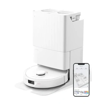 Bild av roborock Q Revo Sug och torkrobot med sugstation (sugkraft 5500Pa, 180 min batteritid, 350 ml damm /80 vattentank, 200 varv/m roterande moppads, app /röststyrning), inomhus
